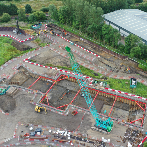Ariel view of the Littleborough site.
