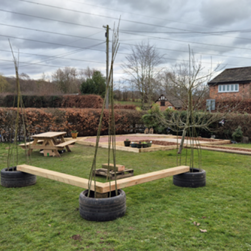 Sensory garden at a school