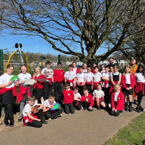 Group photo of school children from Appleby Primary School