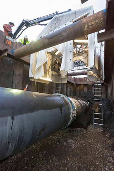 Construction of Beverwijk-Wijngaarden gas transport pipeline