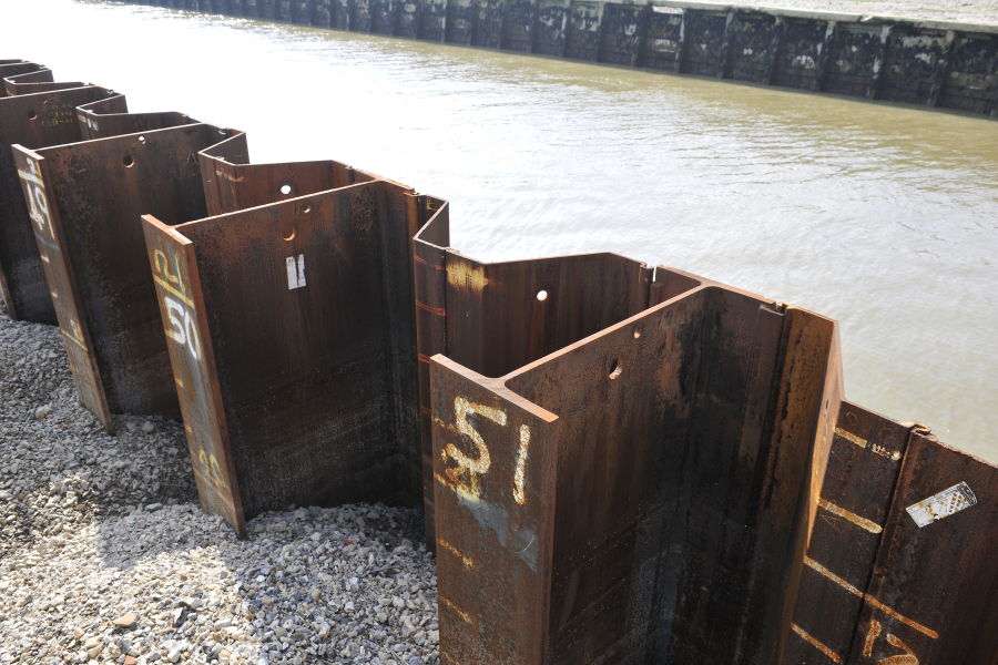 Littlehampton Flood Alleviation Wall Sheet Piling