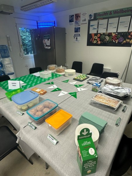 Table set out with cakes