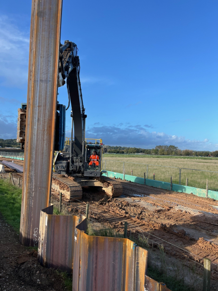 Piling rig on site.