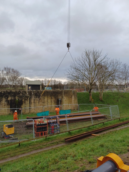 Garstang Flood Barrier temporary works