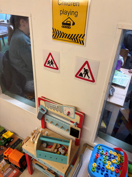 Construction toys in a classroom