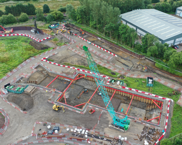 Ariel view of the Littleborough site.