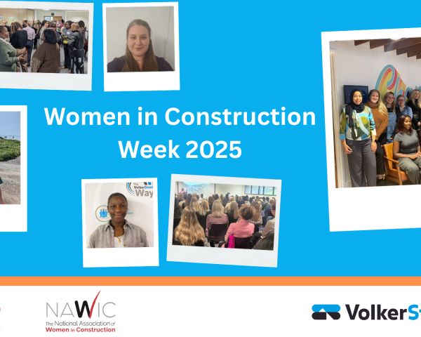 Collage of women in construction. 