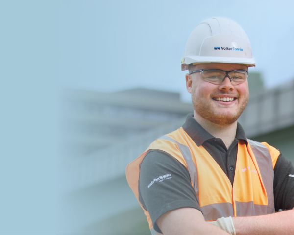 Picture of a man in high vis.