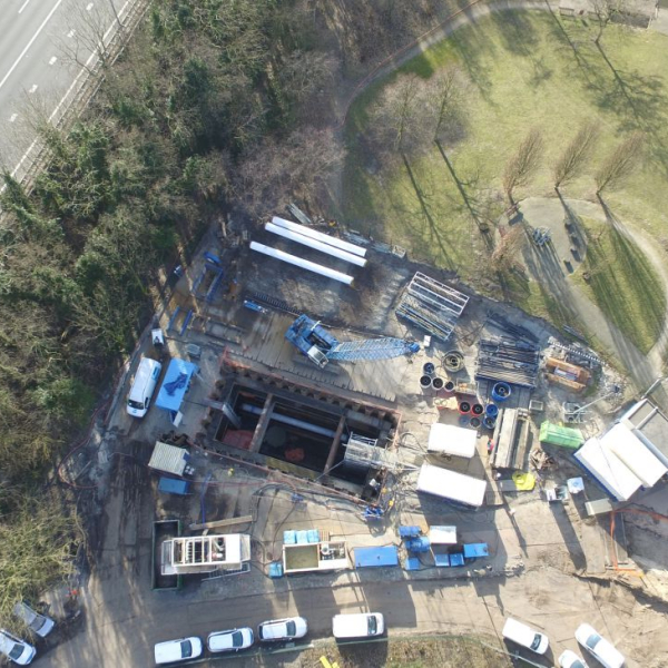 Crossing A10 District heating pipes