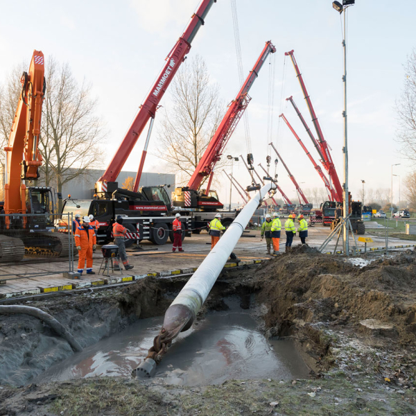 CO2-Pipe underneath the river “Het Scheur”