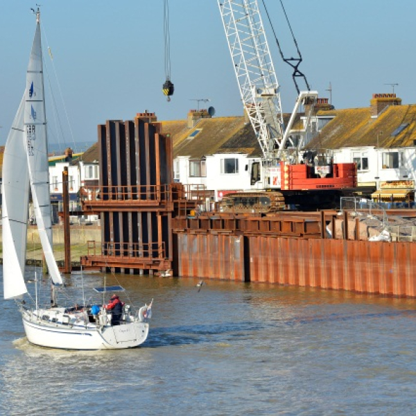 Littlehampton Flood Alleviation Wall Sheet Piling