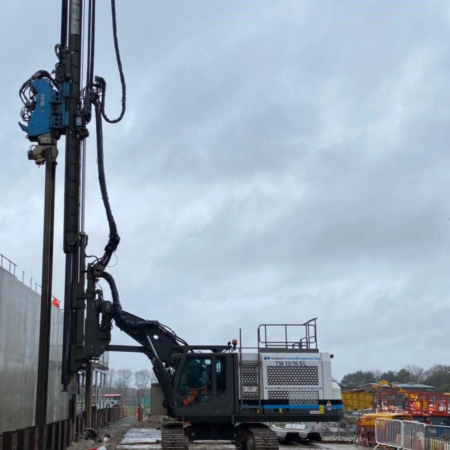 Piling rig on site.