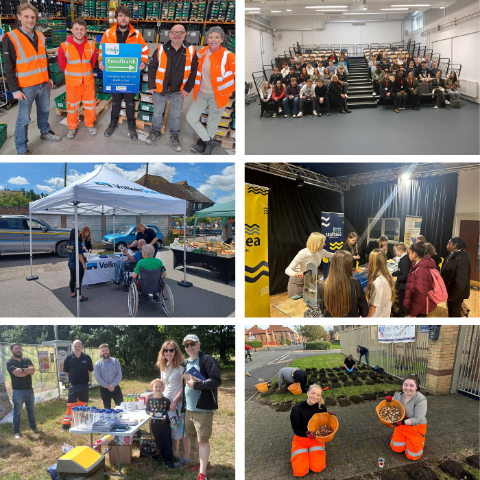 Collage of social value pictures.